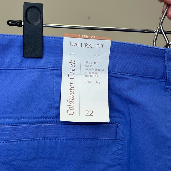NWT Coldwater Creek Natural Bi Stretch Fit Cropped Pants Size 22 - Picture 3 of 5